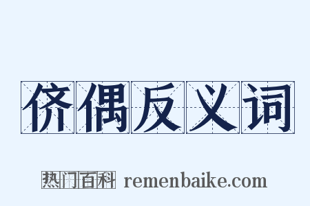 侪偶反义词是什么意思的图片